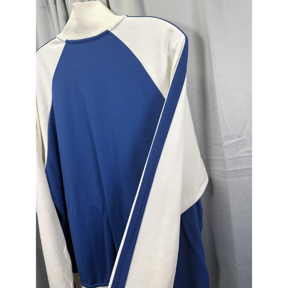 Counter Jacket Mens XL Blue White Track Full Zip Pockets Raglan Stand Collar CC - Picture 6 of 6